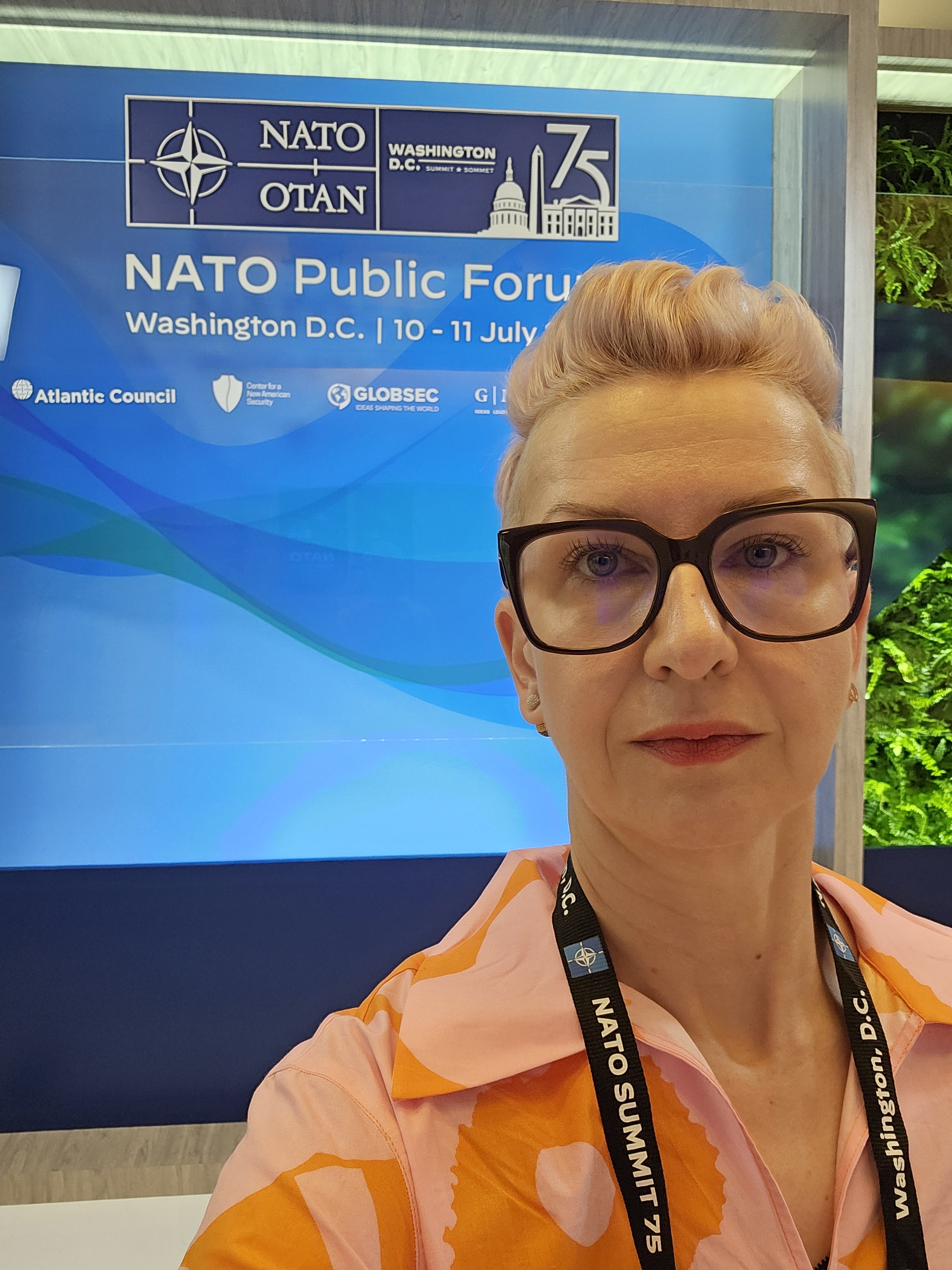 Anett Mádi-Nátor in the Nato Public Forum in Washingthon D.C