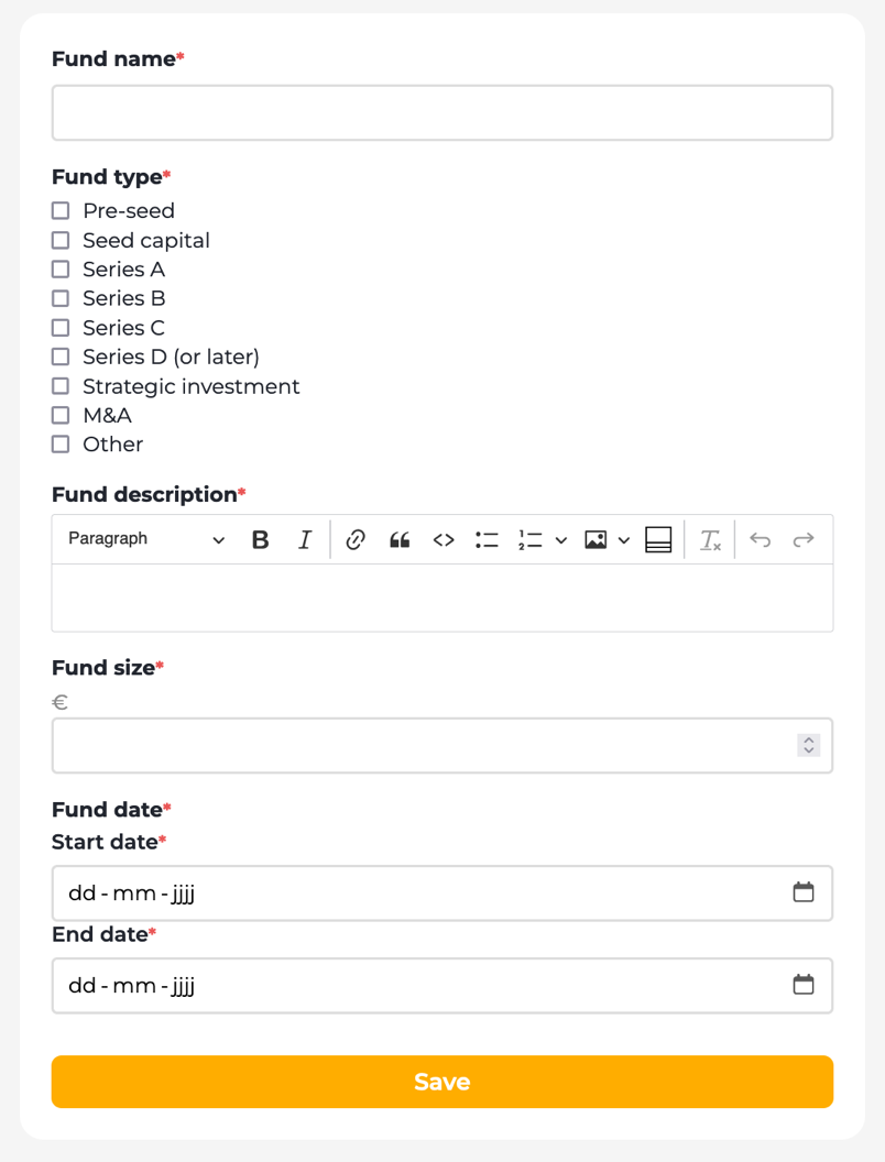 Adding fund data