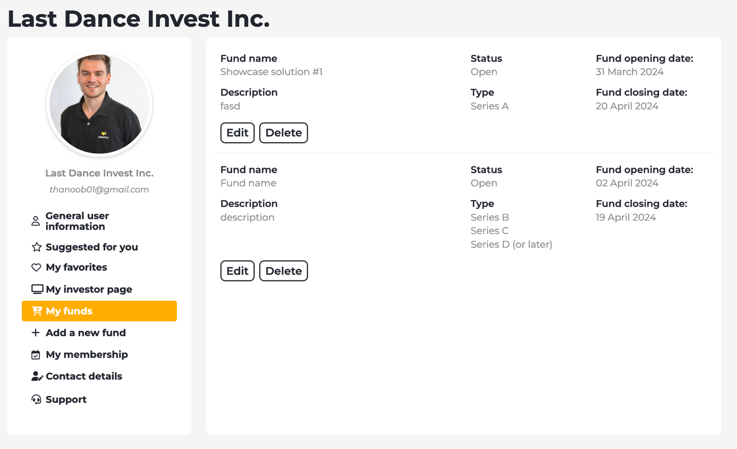 Manage funds